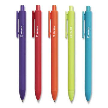 TRU RED™ Quick Dry Gel Pen, Retractable, Fine 0.5 Mm, Assorted Ink And Barrel Colors, 5-pack freeshipping - TVN Wholesale